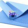 Thảm tập Yoga nhập khẩu Đài Loan 1 lớp màu xanh nhạt