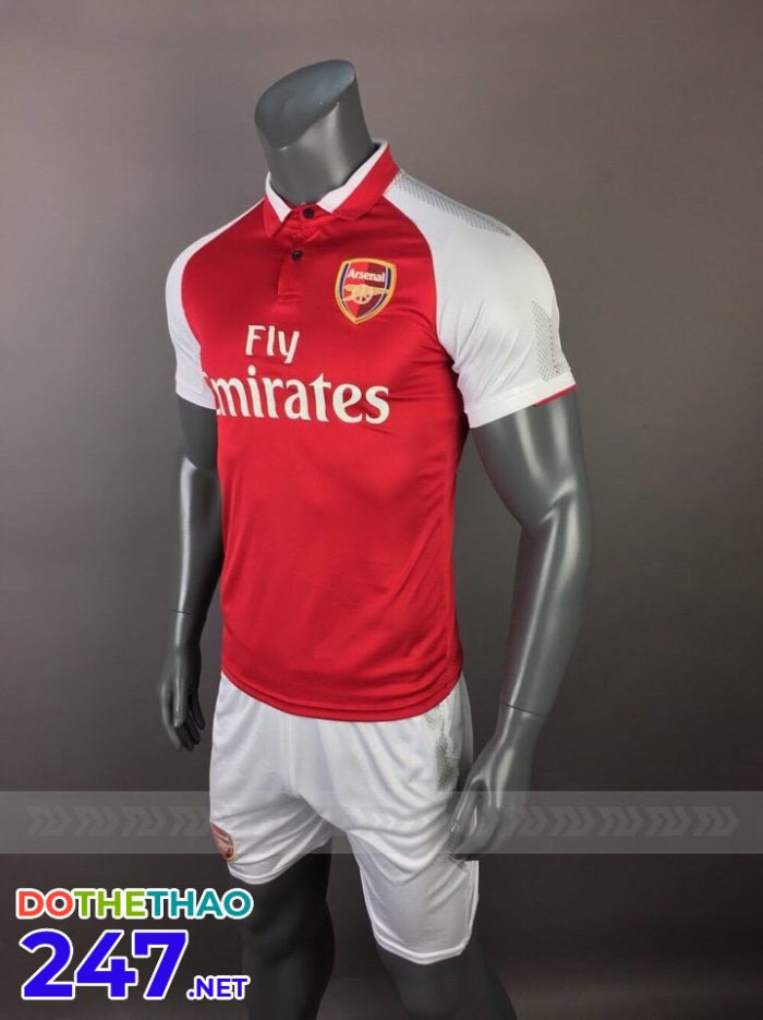 Áo bóng đá CLB Arsenal màu đỏ trắng năm 2018