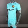 Áo bóng đá CLB Barca màu xanh ngọc năm 2018
