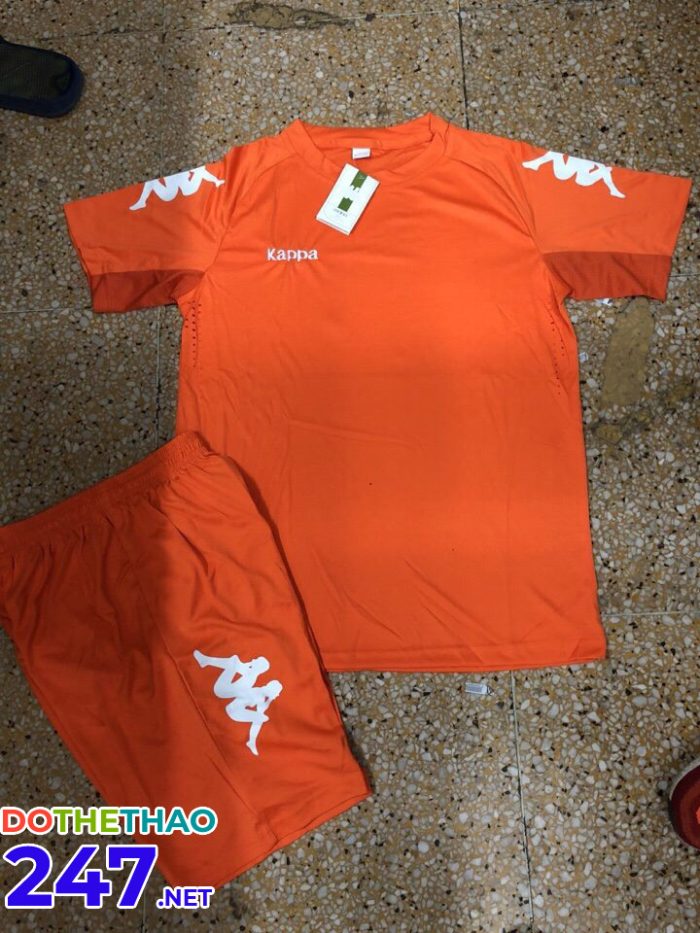 Áo bóng đá không logo Kappa màu cam