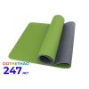Thảm tập yoga TPE 2 lớp nhập khẩu Đài Loan màu xanh lá