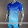 Áo bóng đá không logo màu xanh mã KLG-37 năm 2018