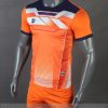 Áo bóng đá không logo màu cam mã KLG-43 năm 2018