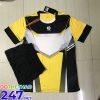 Áo bóng đá không logo màu vàng pha đen mã KLG-63