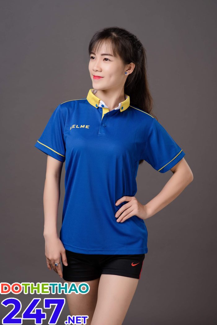 Áo bóng chuyền nữ KELME 04 màu xanh dương mới nhất 2019