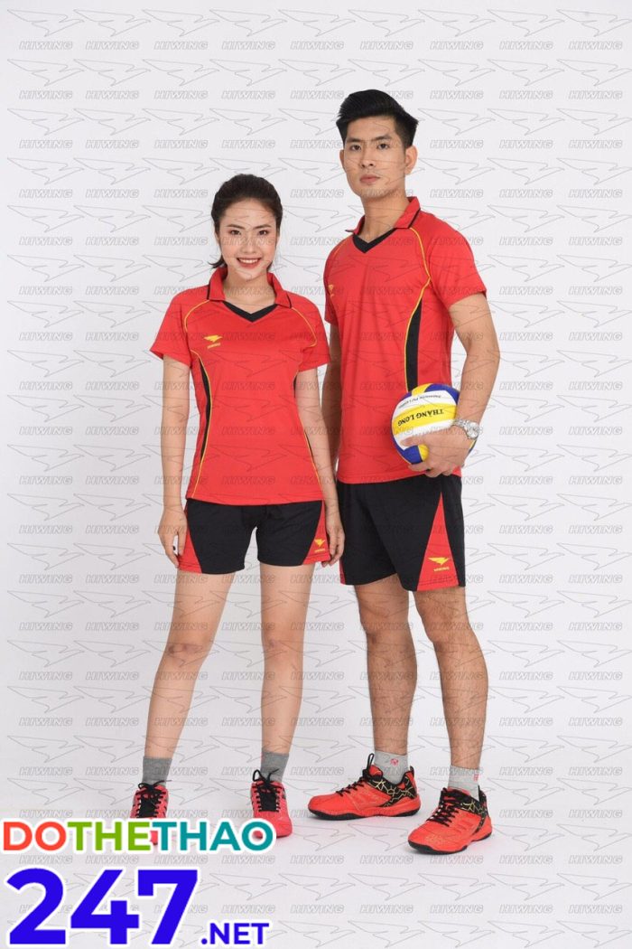 Áo bóng chuyền nam nữ HIWING H1 màu đỏ mới nhất 2019