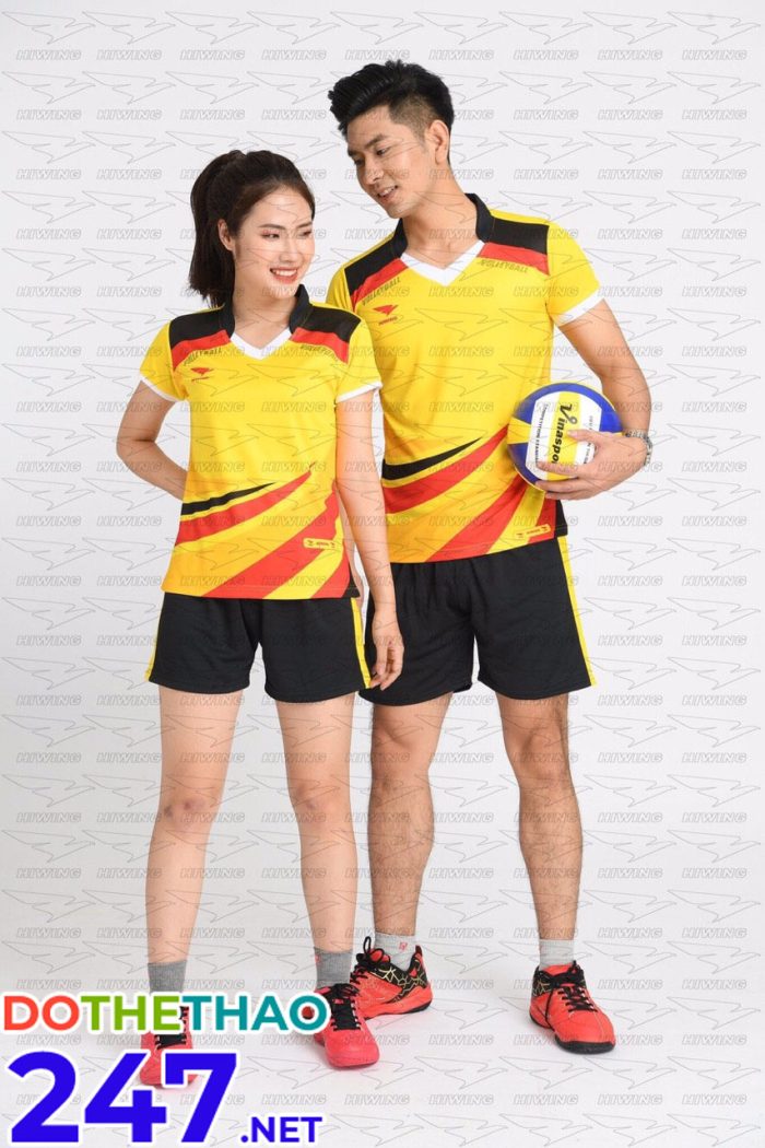 Áo bóng chuyền nam nữ HIWING H2 màu vàng mới nhất 2019