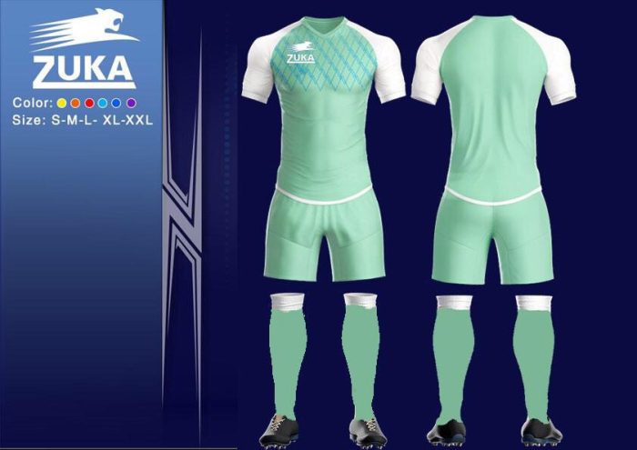 Áo bóng đá KLG mã KLG-186 màu xanh nhạt mới nhất 2019-2020 