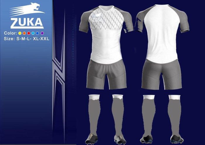 Áo bóng đá KLG mã KLG-187 màu trắng mới nhất 2019-2020 