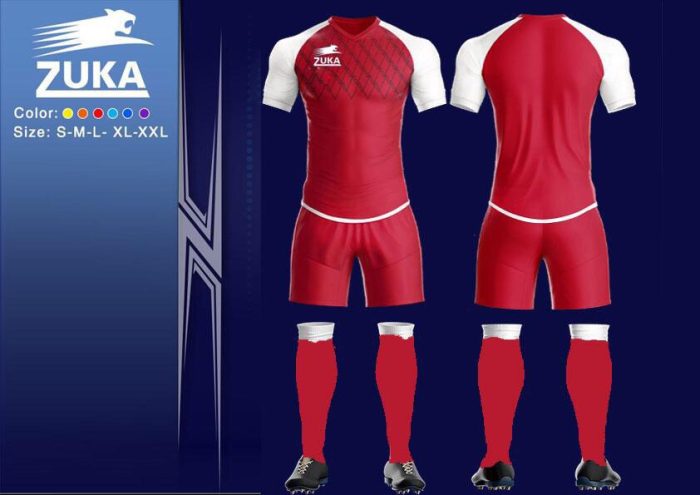 Áo bóng đá KLG mã KLG-185 màu đỏ mới nhất 2019-2020