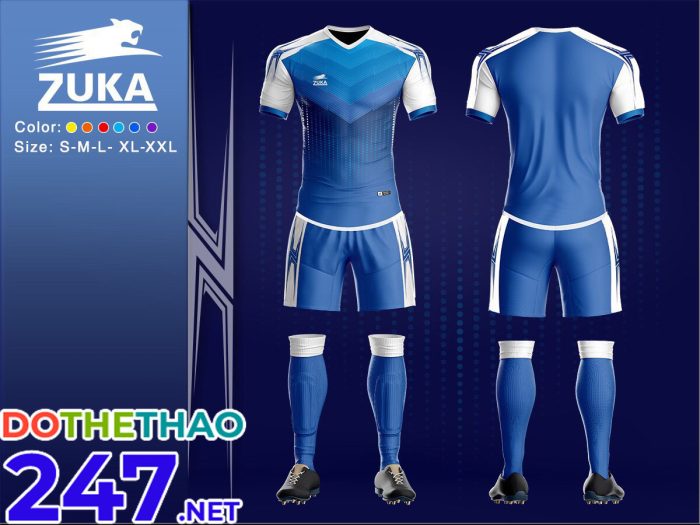  Áo bóng đá KLG zuka mã KLG-161 màu xanh dương mới nhất 2019-2020 