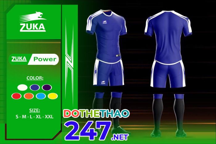 Áo bóng đá KLG Zuka mã KLG-172 màu xanh dương mới nhất 2019-2020