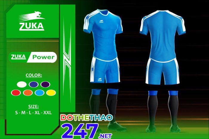 Áo bóng đá KLG Zuka mã KLG-175 màu xanh nhạt mới nhất 2019-2020