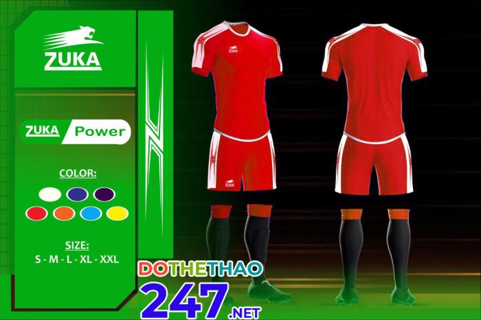 Áo bóng đá KLG Zuka mã KLG-171 màu đỏ mới nhất 2019-2020 