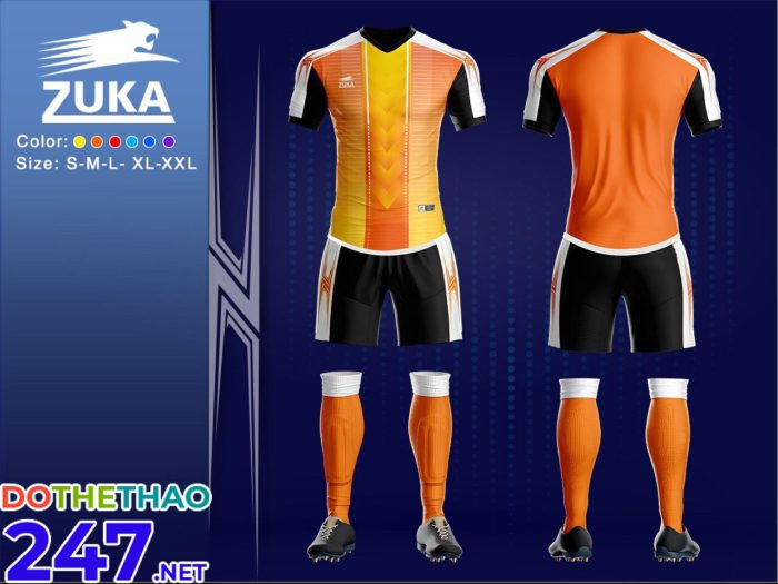 Áo bóng đá KLG zuka mã KLG-164 màu cam mới nhất 2019-2020 