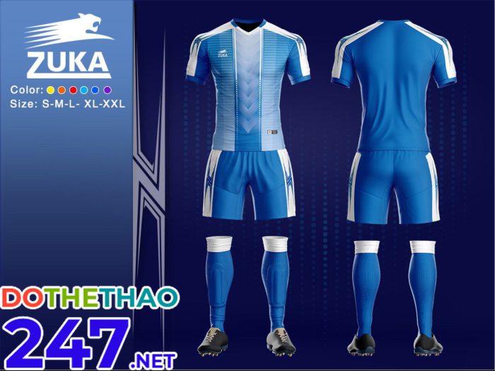 Áo bóng đá KLG zuka mã KLG-162 màu xanh nhạt mới nhất 2019-2020 