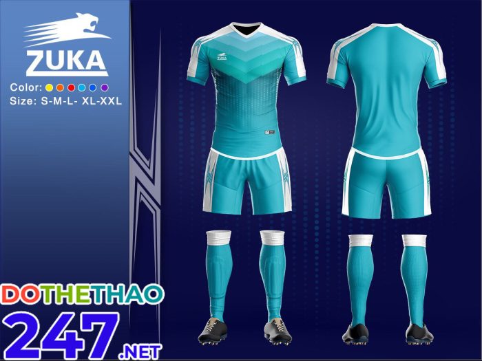 Áo bóng đá KLG zuka mã KLG-159 màu xanh ngọc mới nhất 2019-2020 