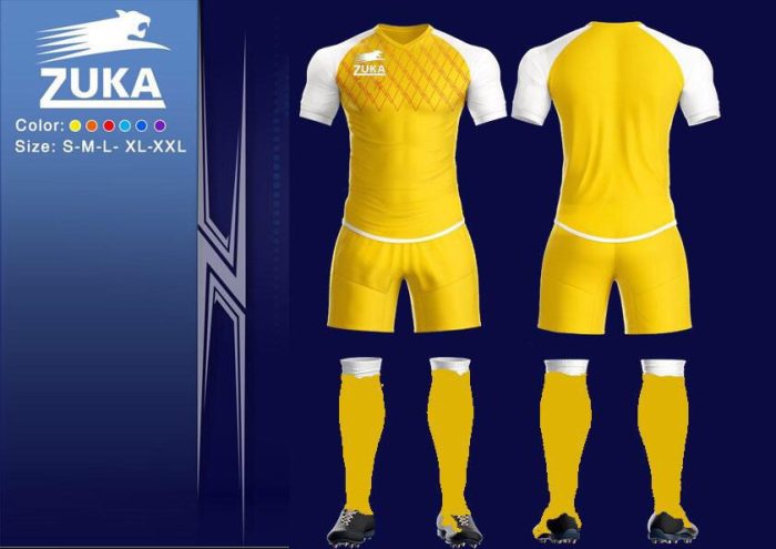 Áo bóng đá KLG mã KLG-184 màu vàng mới nhất 2019-2020 
