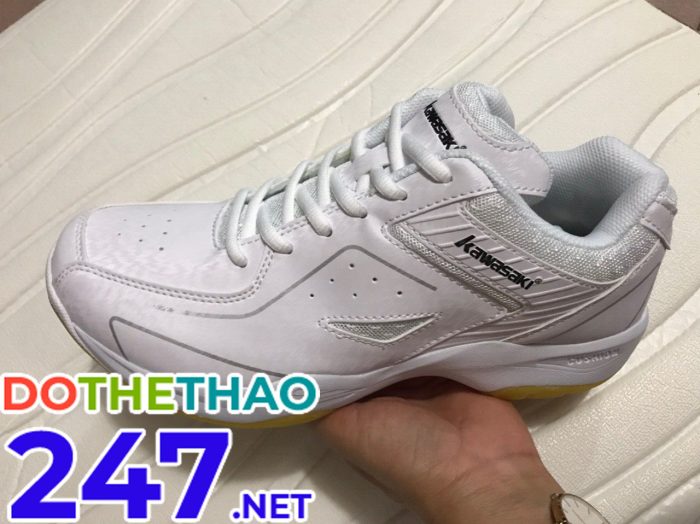 Giày cầu lông, Giày bóng chuyền Kawasaki màu trắng mới nhất 2019