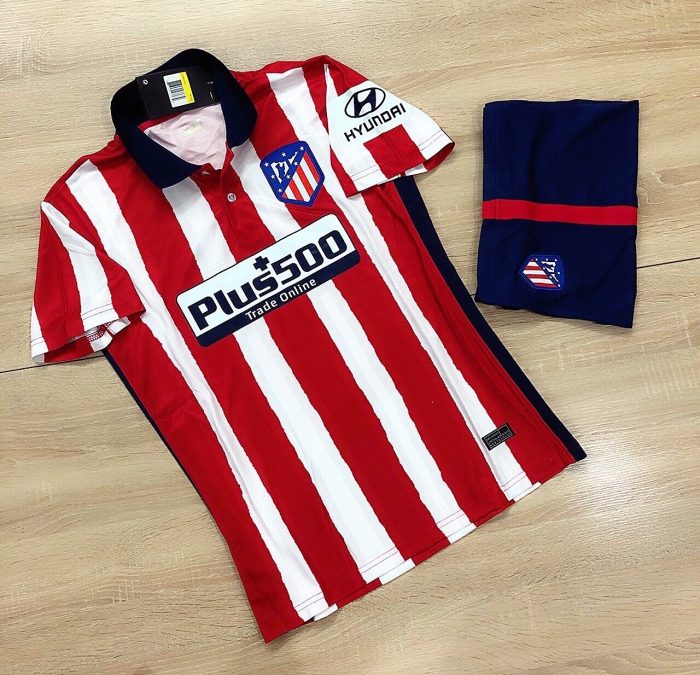 Áo bóng đá CLB Atletico Madrid màu sọc đỏ trắng mới nhất mùa giải 2021