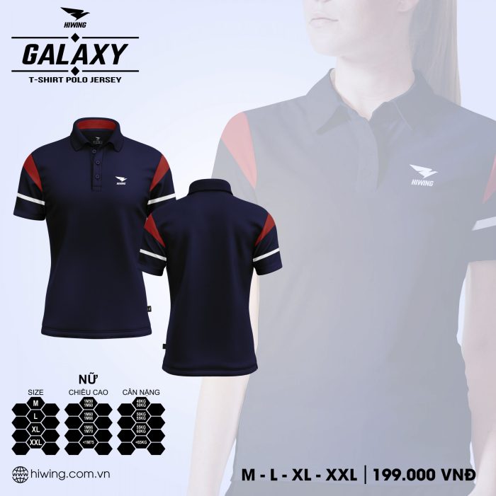 áo cầu lông nữ, áo tennis Hiwing Galaxy LUX2 chính hãng màu tím than