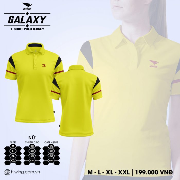 áo cầu lông nữ, áo tennis Hiwing Galaxy LUX2 chính hãng màu trắng