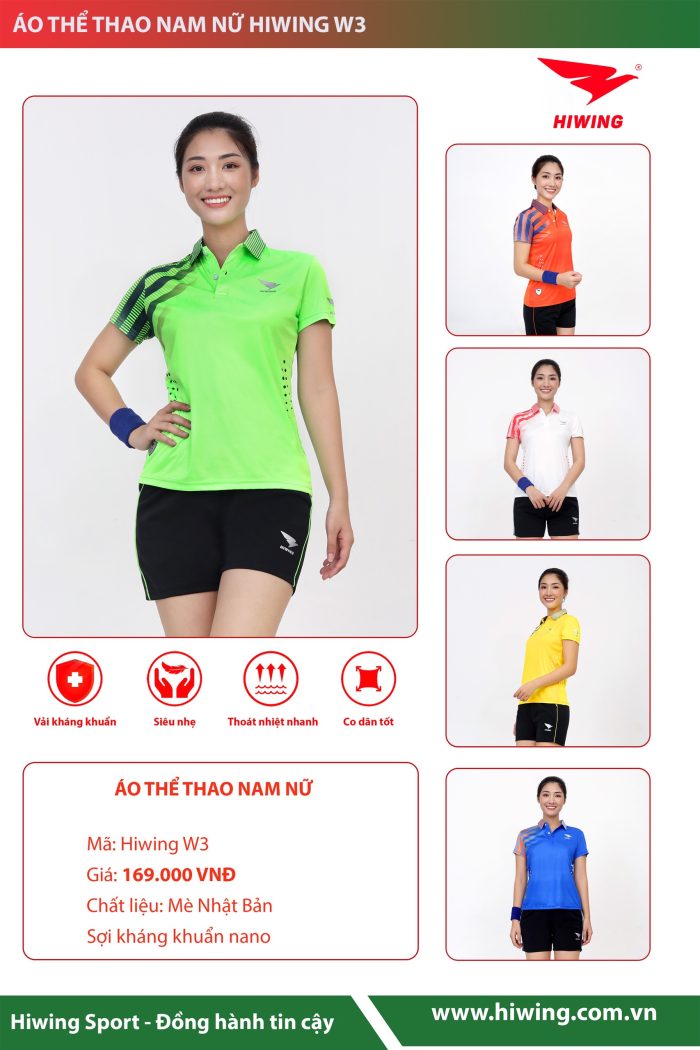 Quần áo cầu lông nữ xanh 16