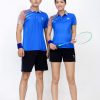 quần áo cầu lông nam nữ xanh dương 4