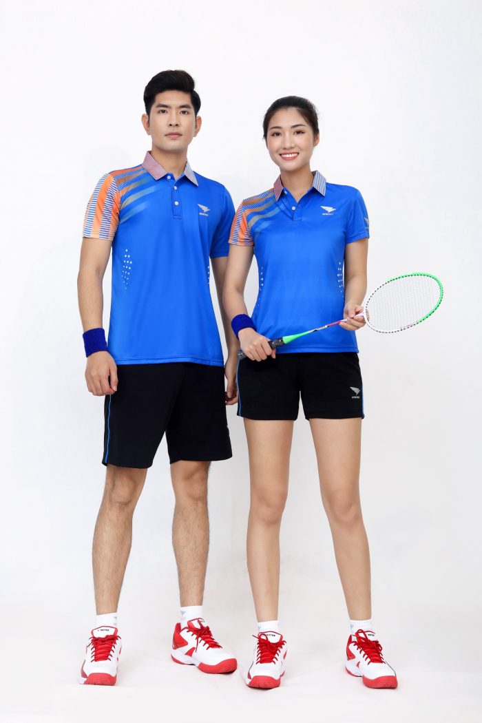 quần áo cầu lông nam nữ xanh dương 4