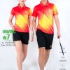 Áo cầu lông, bóng chuyền Hiwing W7 màu đỏ phối vàng