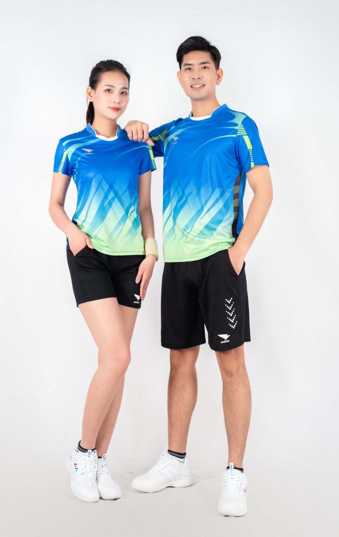 Áo bóng chuyền nam nữ chính hãng Hiwing Super màu xanh bích