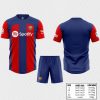 Áo bóng đá CLB Barca màu đỏ than truyền thống mới nhất 2024
