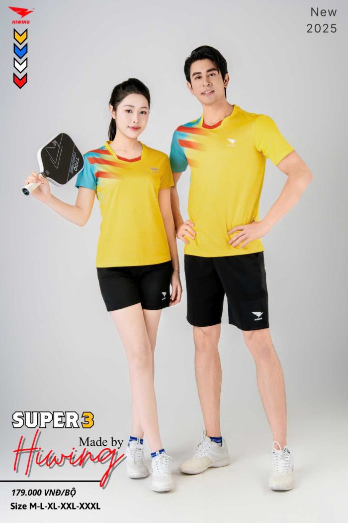 Áo Bóng Chuyền, Pickleball, Cầu Lông Hiwing Super 3 Màu Vàng