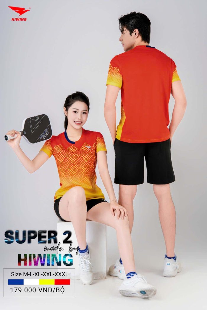 Áo Bóng Chuyền, Pickleball, Cầu Lông Hiwing Super 2 Màu Đỏ