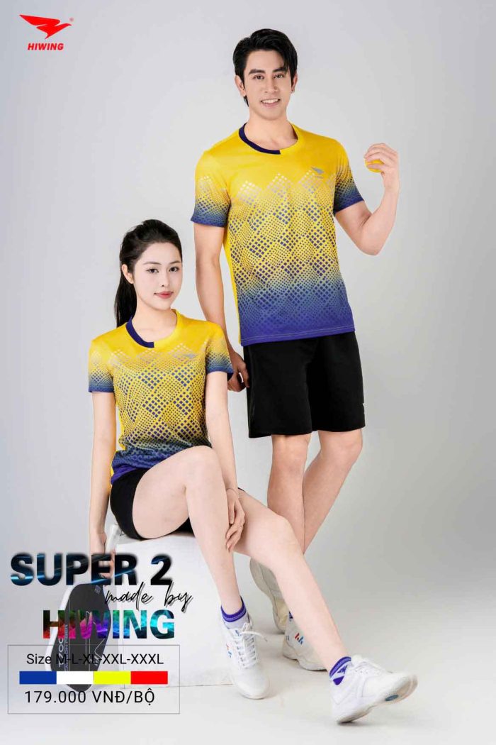 Áo Bóng Chuyền, Pickleball, Cầu Lông Hiwing Super 2 Màu Vàng