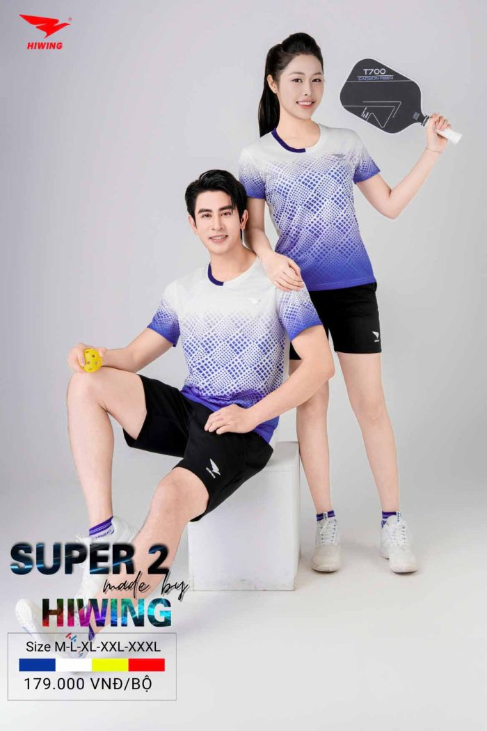 Áo Bóng Chuyền, Pickleball, Cầu Lông Hiwing Super 2 Màu Trắng