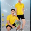 Áo Cầu Lông , áo Pickleball Hiwing A2 Nam Nữ – Màu Vàng