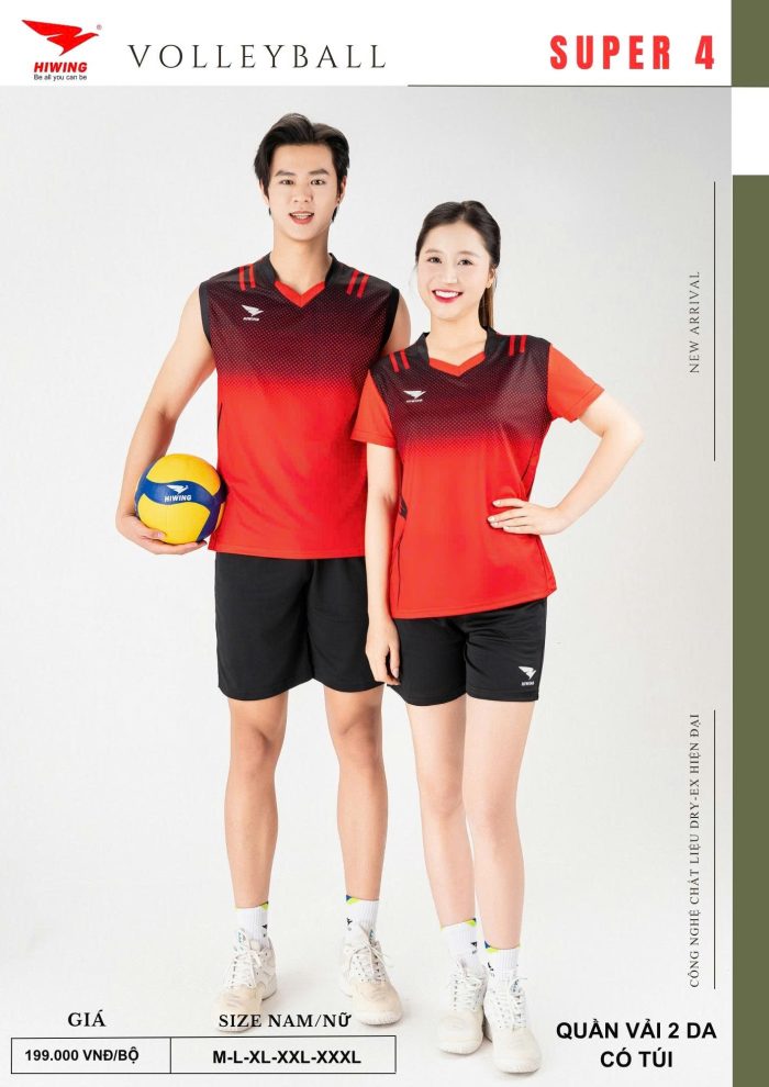 Áo Bóng Chuyền Pickleball Cầu Lông Hiwing Super 4 Nam Màu New 2026