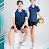 Áo Bóng Chuyền Nam Nữ Hiwing M2 Màu Xanh Than – Cooling Fabric Co Giãn 4 Chiều, Kháng Khuẩn Tối Ưu