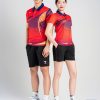 Áo Cầu Lông Pickleball Bóng Chuyền Hiwing W9 Nam Nữ Màu Xanh Đỏ